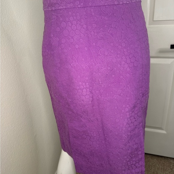 Milly Of New York Elegant Purple Skirt with Gold Accents. #236 - Picture 3 of 16
